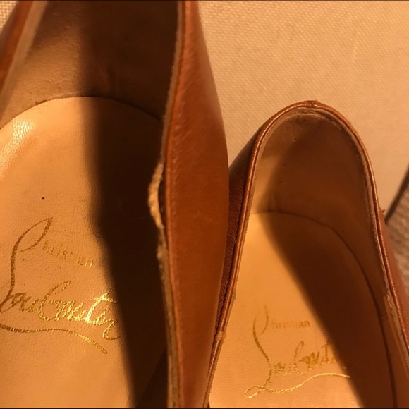 Vintage Christian Louboutin Brown Leather Heels - Picture 4 of 7